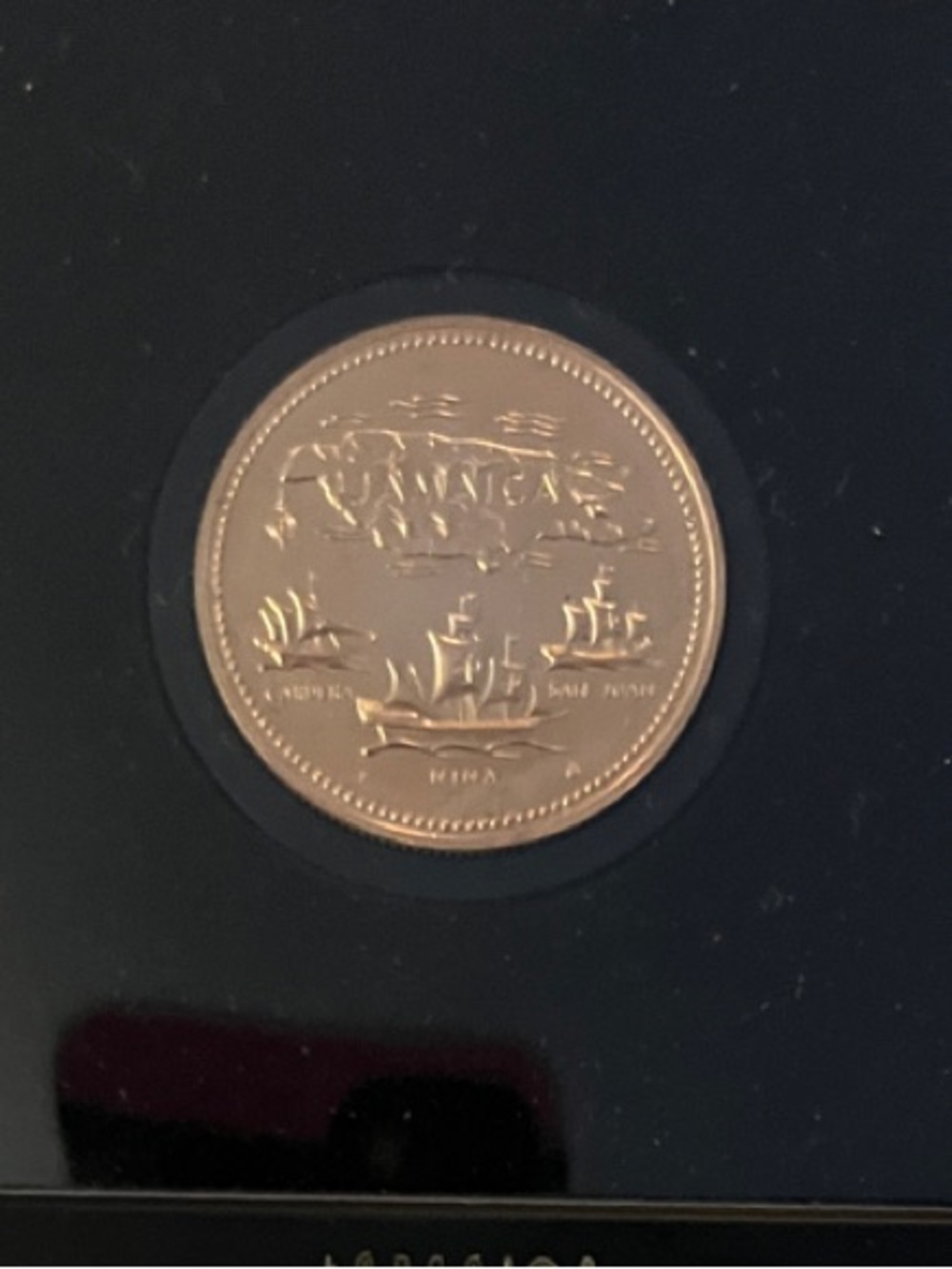 Jamaica 1972 $20 Gold Proof Edition Collectible Display - Black